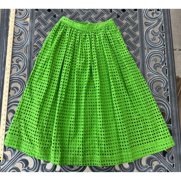 Kate Spade New York Dresses & Skirts - Kate Spade New York Target Green Eyelet Midi Skirt Cotton XS 20th Anniversary